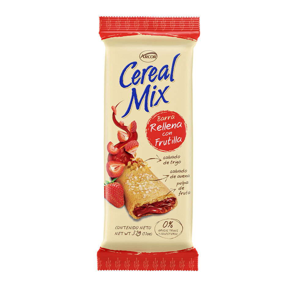 Cereal Mix Barra Rellena Con Frutilla Precio Rappi