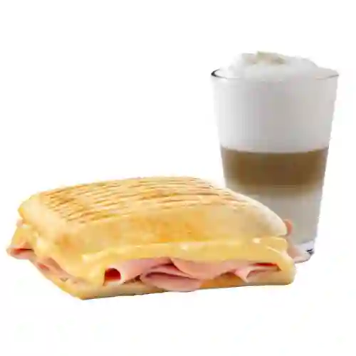 Tostado Chico Queso y Jamón+ Cafe